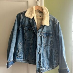 Universal Thread Cream Sherpa-Lined Jacket